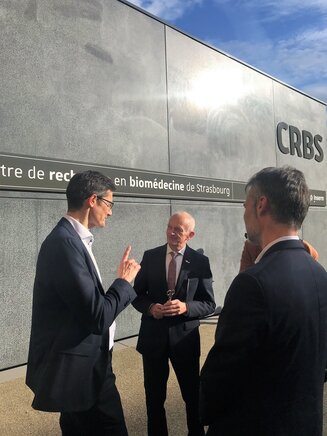 CRBS Inauguration Michel Deneken, G Delemazure, D Bouvier ©H Cheung