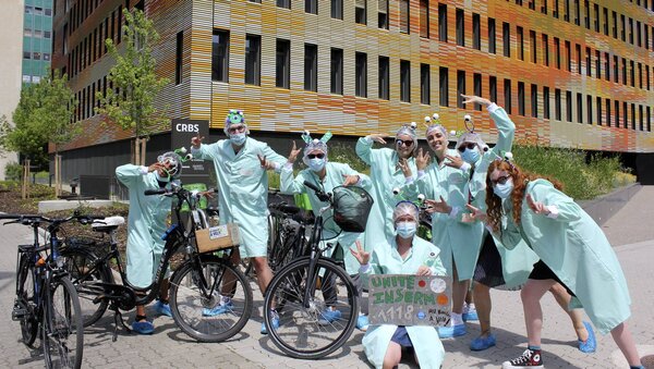 Photo de groupe pour le challenge Au Boulot à vélo 2021 ©C Bruno